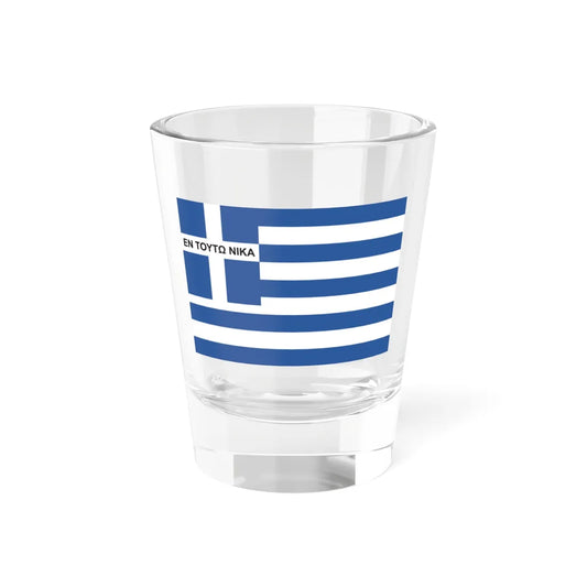 Kallergis Brothers flag (Greece) Shot Glass 1.5oz 1.5oz - Go Mug Yourself