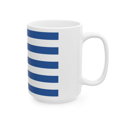 Kallergis Brothers flag (Greece) White Coffee Mug-Go Mug Yourself