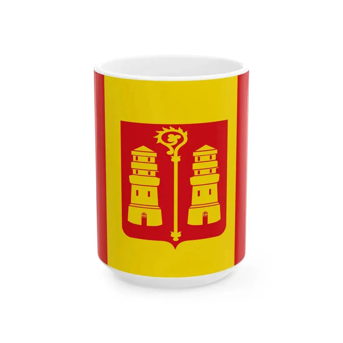 Kalmthout vlag (Belgium) White Coffee Mug 15oz - Go Mug Yourself