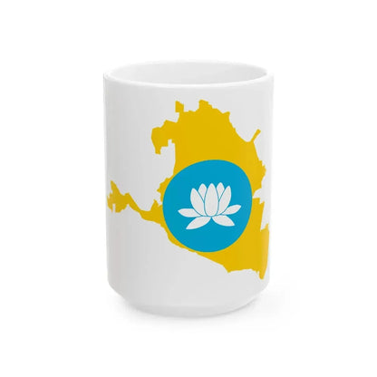Kalmyk-geo-stub (Russia) White Coffee Mug 15oz - Go Mug Yourself