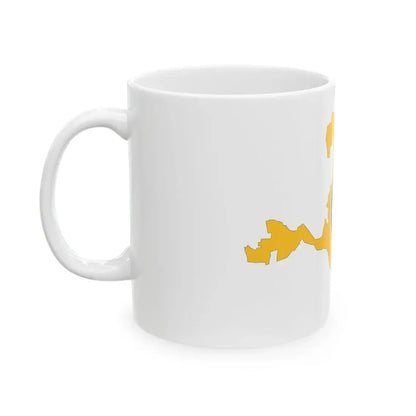 Kalmykia-Flagmap (Russia) White Coffee Mug - Go Mug Yourself