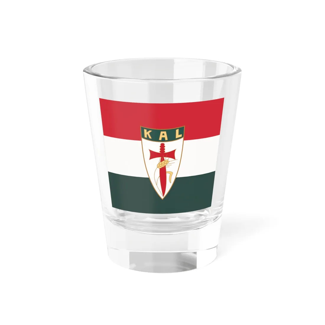KALOT National Organization of Catholic Agricultural Youth Clubs flag (Hungary) Shot Glass 1.5oz 1.5oz - Go Mug Yourself