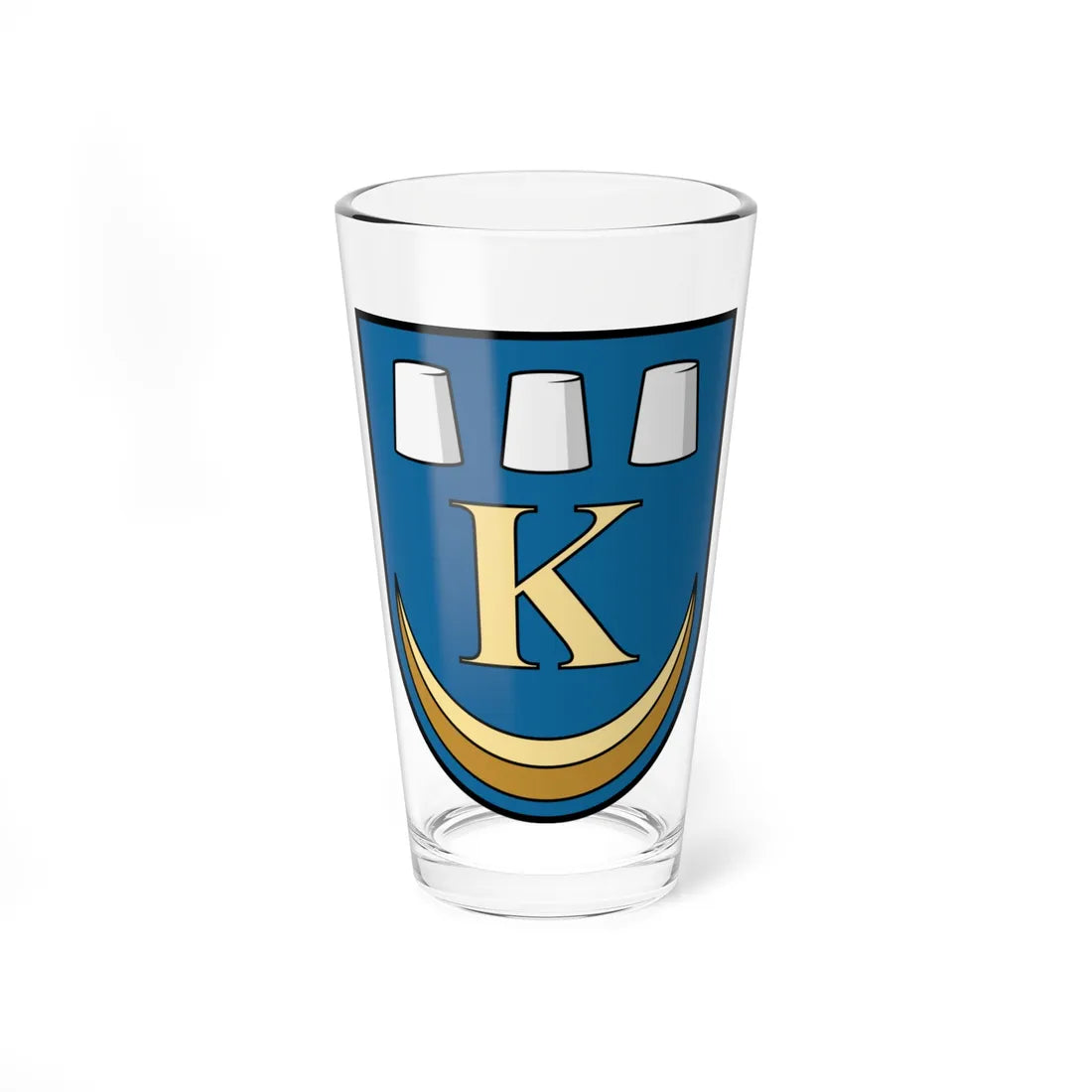 Kalush coat of arms escutcheon (Ukraine) (Coat of Arms) Pint Glass 16oz 16oz - Go Mug Yourself