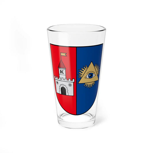 Kalvarija COA small (Lithuania) (Coat of Arms) Pint Glass 16oz 16oz - Go Mug Yourself