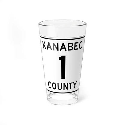 Kanabec County 1 MN (Minnesota) (Road Sign) Pint Glass 16oz 16oz - Go Mug Yourself