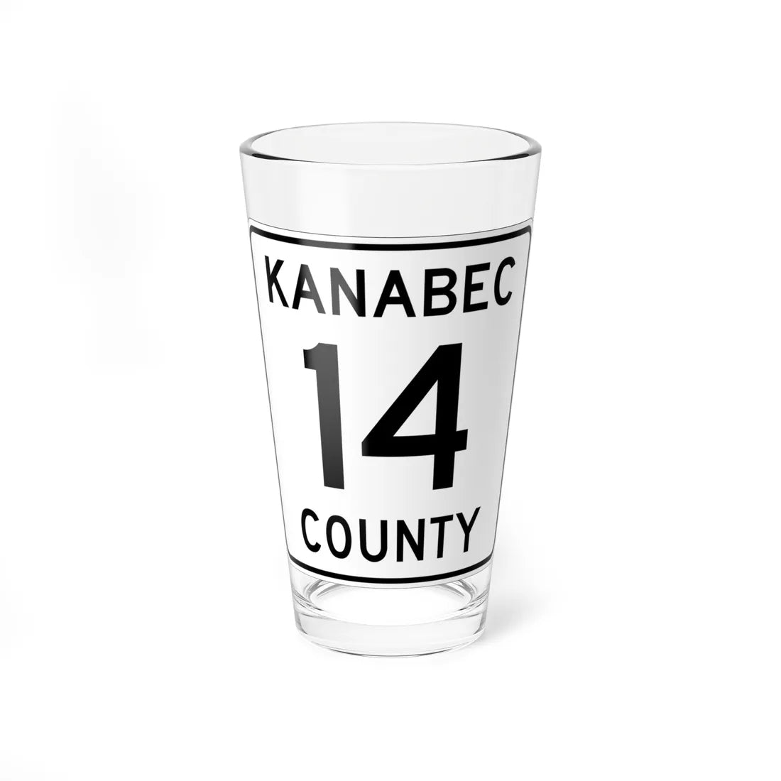Kanabec County 14 MN (Minnesota) (Road Sign) Pint Glass 16oz 16oz - Go Mug Yourself