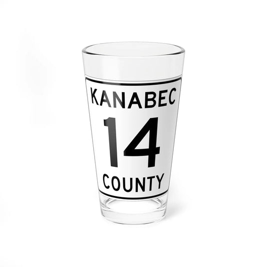 Kanabec County 14 MN (Minnesota) (Road Sign) Pint Glass 16oz 16oz - Go Mug Yourself