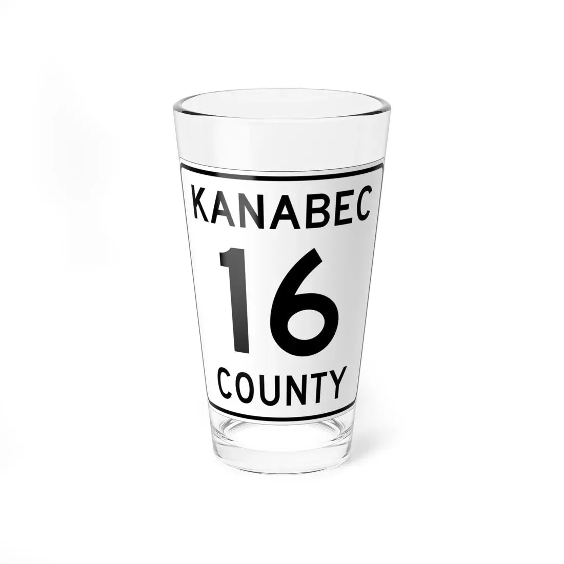 Kanabec County 16 MN (Minnesota) (Road Sign) Pint Glass 16oz 16oz - Go Mug Yourself