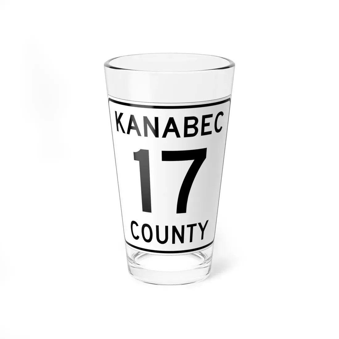 Kanabec County 17 MN (Minnesota) (Road Sign) Pint Glass 16oz 16oz - Go Mug Yourself