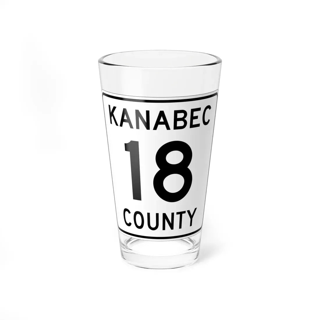 Kanabec County 18 MN (Minnesota) (Road Sign) Pint Glass 16oz 16oz - Go Mug Yourself
