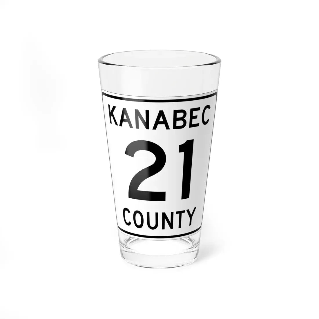 Kanabec County 21 MN (Minnesota) (Road Sign) Pint Glass 16oz 16oz - Go Mug Yourself