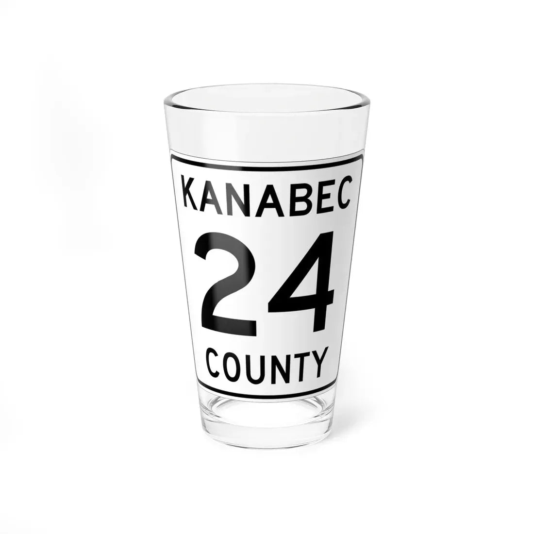 Kanabec County 24 MN (Minnesota) (Road Sign) Pint Glass 16oz 16oz - Go Mug Yourself