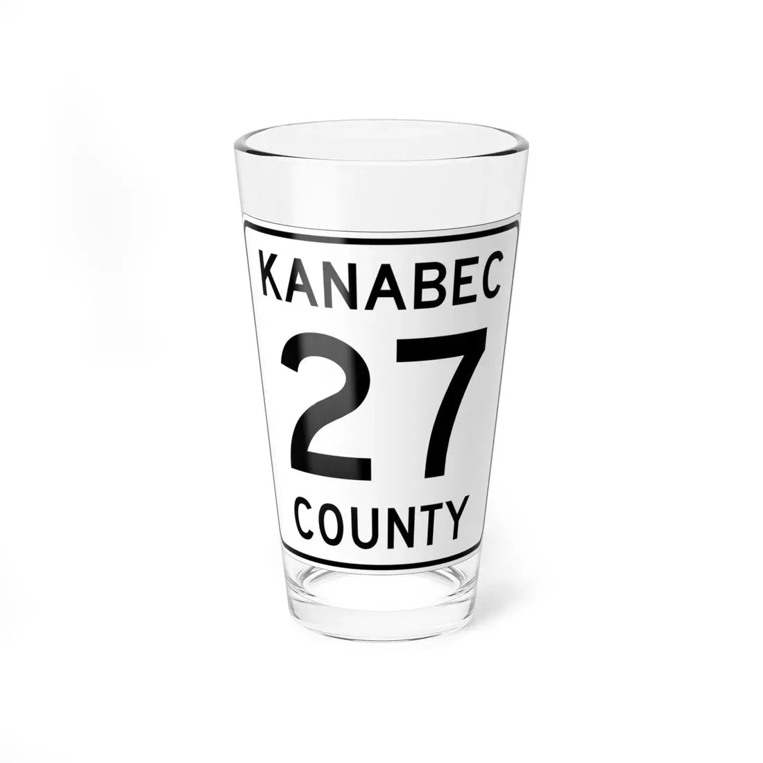 Kanabec County 27 MN (Minnesota) (Road Sign) Pint Glass 16oz 16oz - Go Mug Yourself