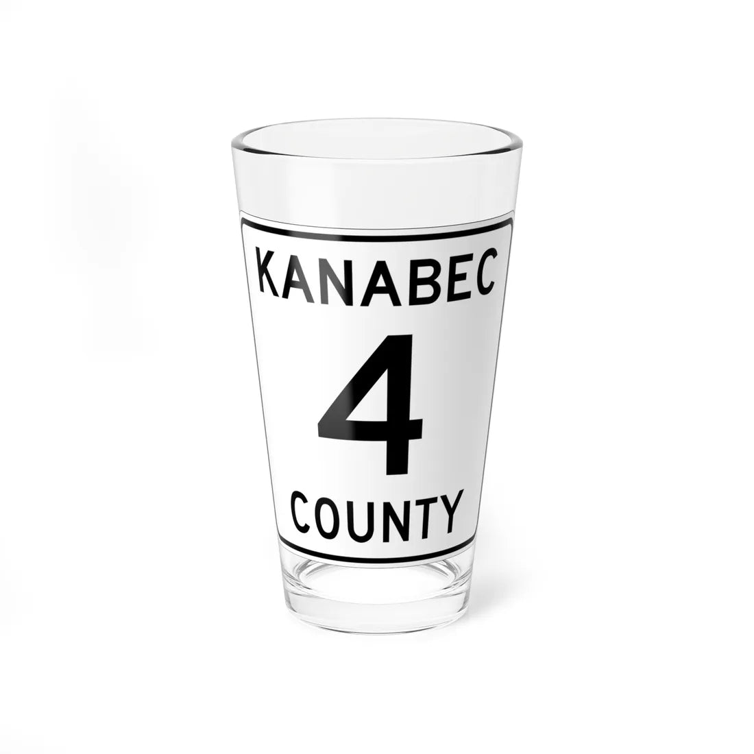 Kanabec County 4 MN (Minnesota) (Road Sign) Pint Glass 16oz 16oz - Go Mug Yourself