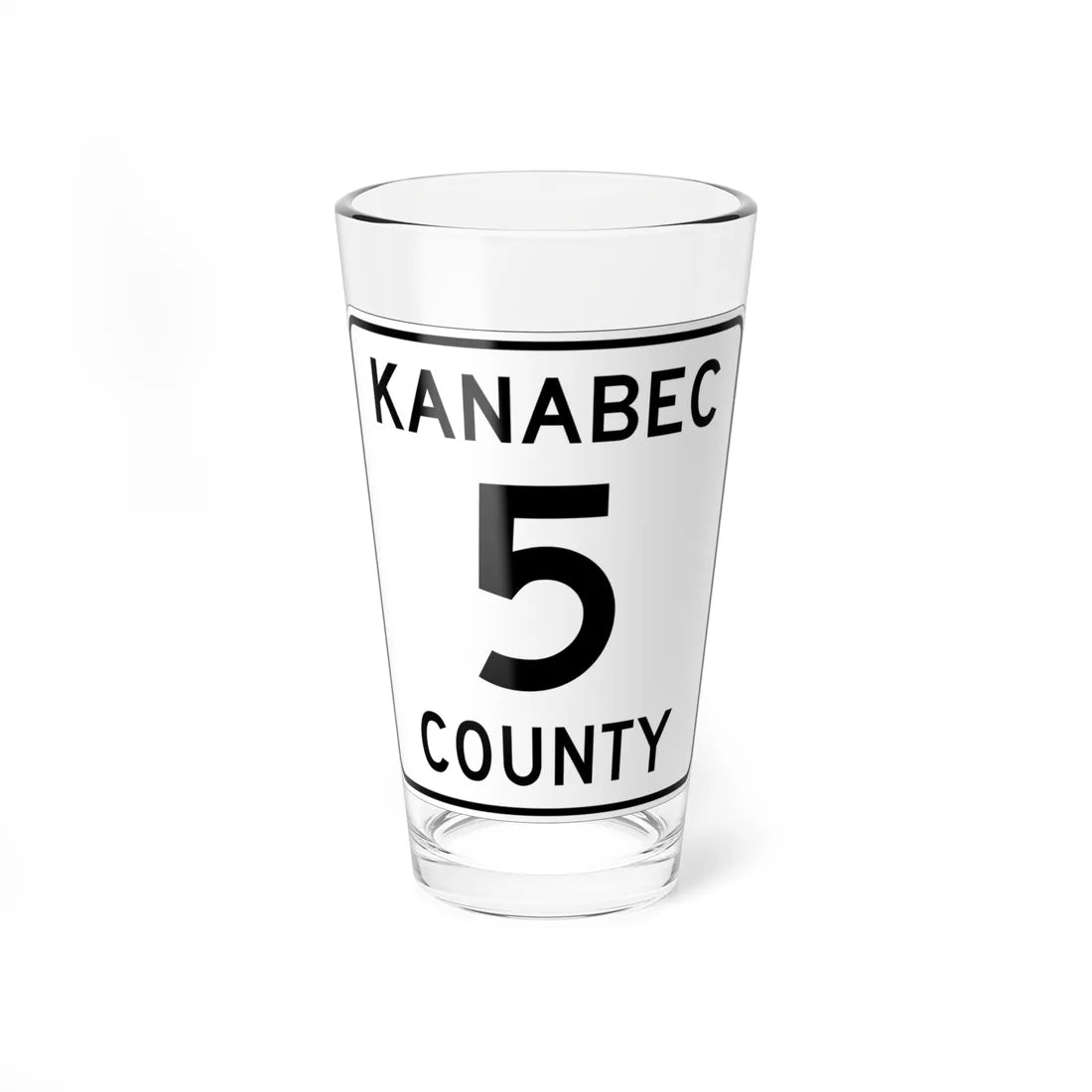 Kanabec County 5 MN (Minnesota) (Road Sign) Pint Glass 16oz 16oz - Go Mug Yourself