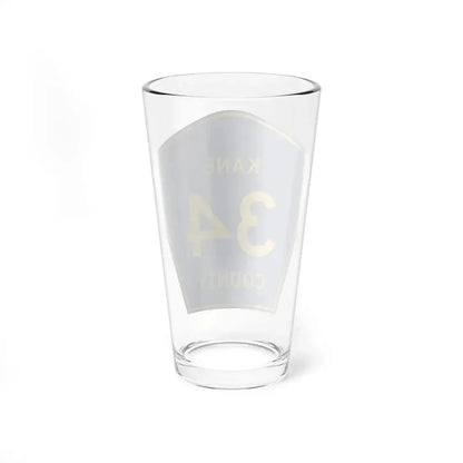 Kane County 34 (Illinois) (Road Sign) Pint Glass 16oz - Go Mug Yourself