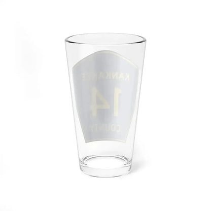 Kankakee County 14 (Illinois) (Road Sign) Pint Glass 16oz - Go Mug Yourself