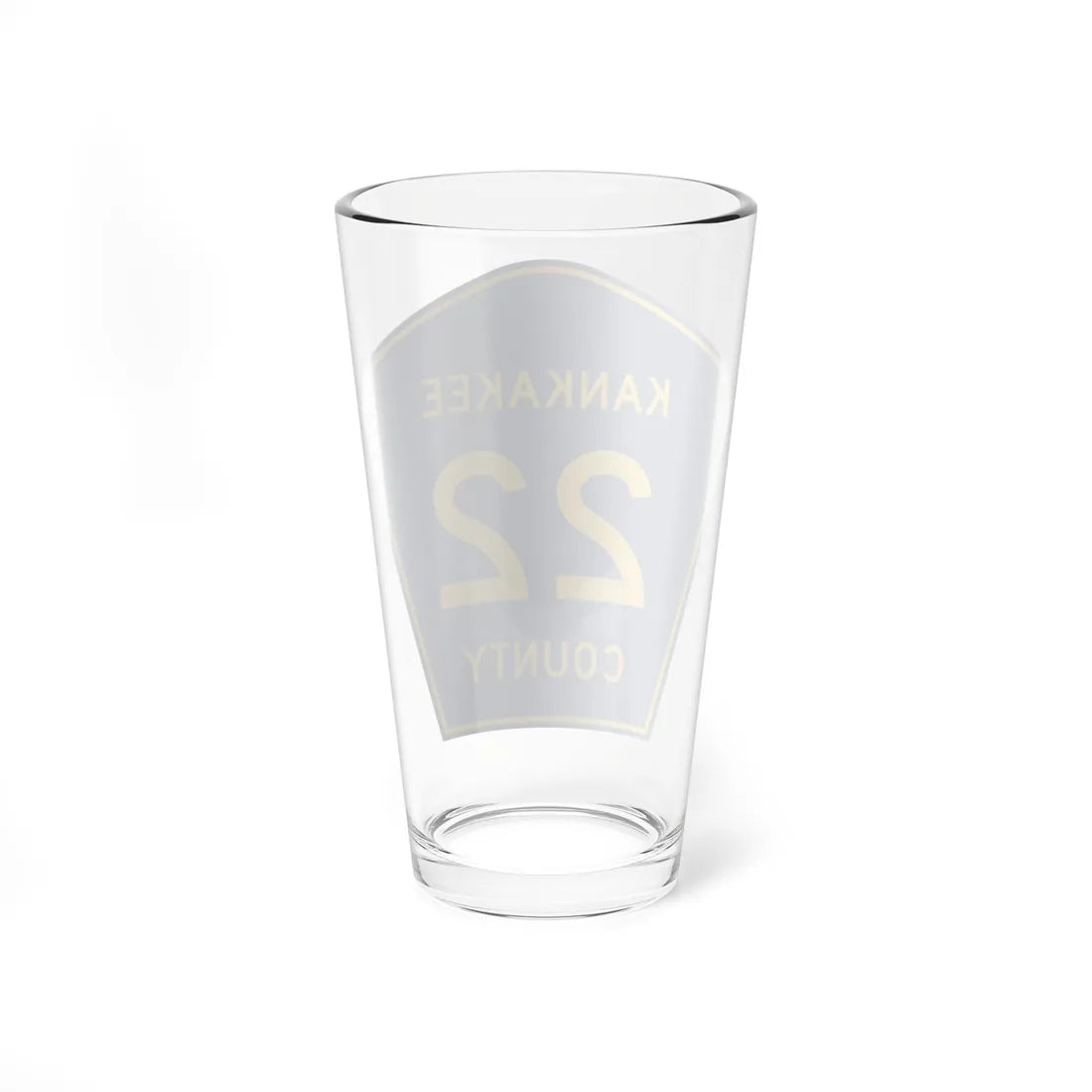 Kankakee County 22 (Illinois) (Road Sign) Pint Glass 16oz - Go Mug Yourself