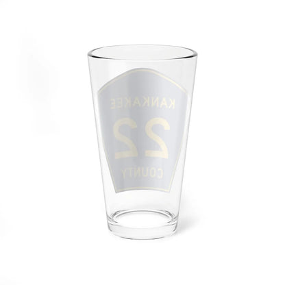 Kankakee County 22 (Illinois) (Road Sign) Pint Glass 16oz - Go Mug Yourself