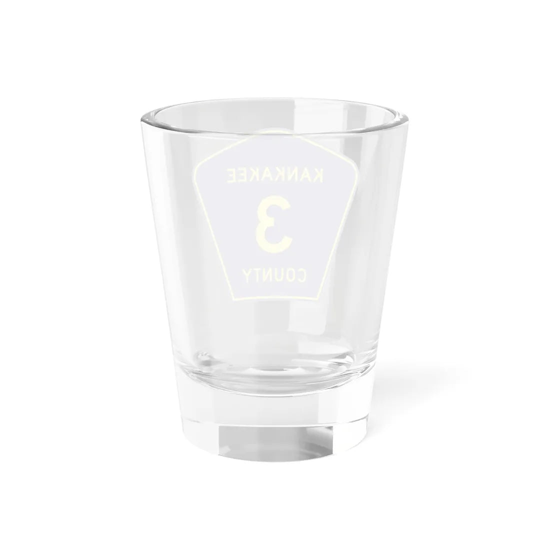 Kankakee County 3 (Illinois) (Road Sign) Shot Glass 1.5oz - Go Mug Yourself