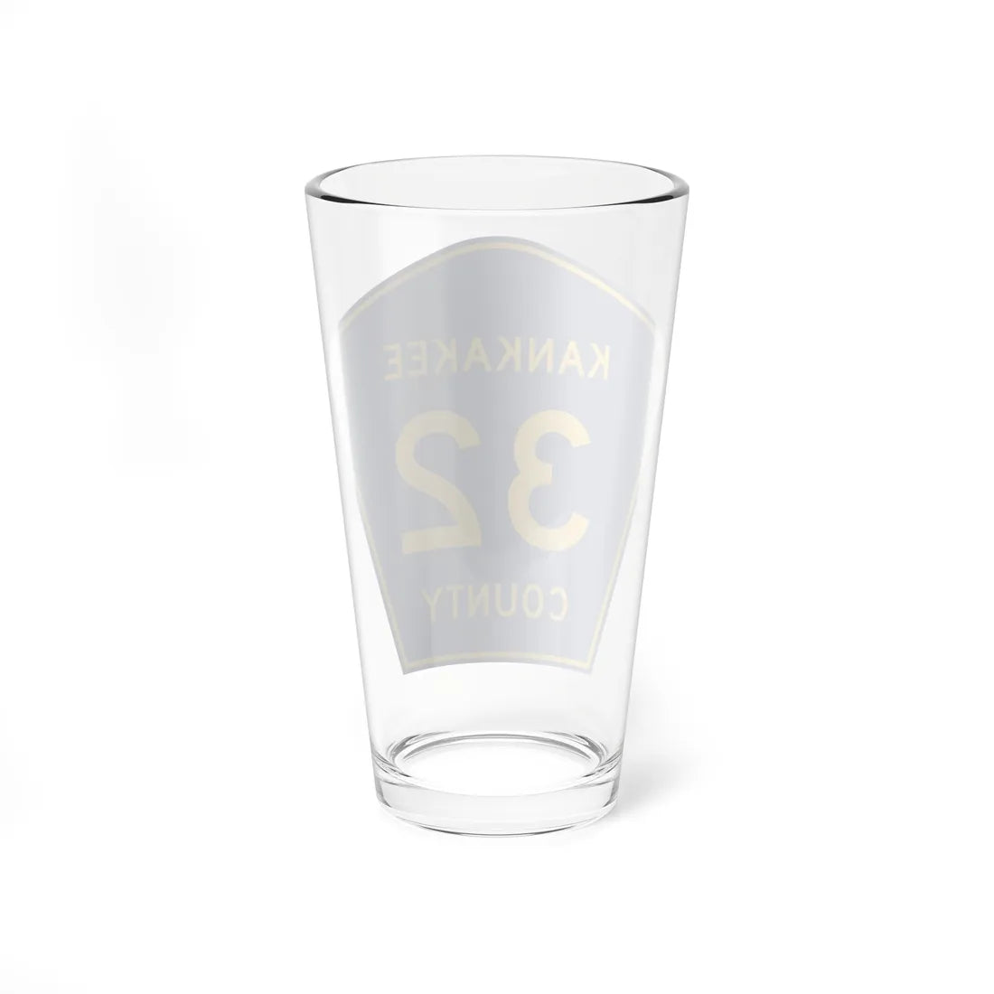 Kankakee County 32 (Illinois) (Road Sign) Pint Glass 16oz - Go Mug Yourself