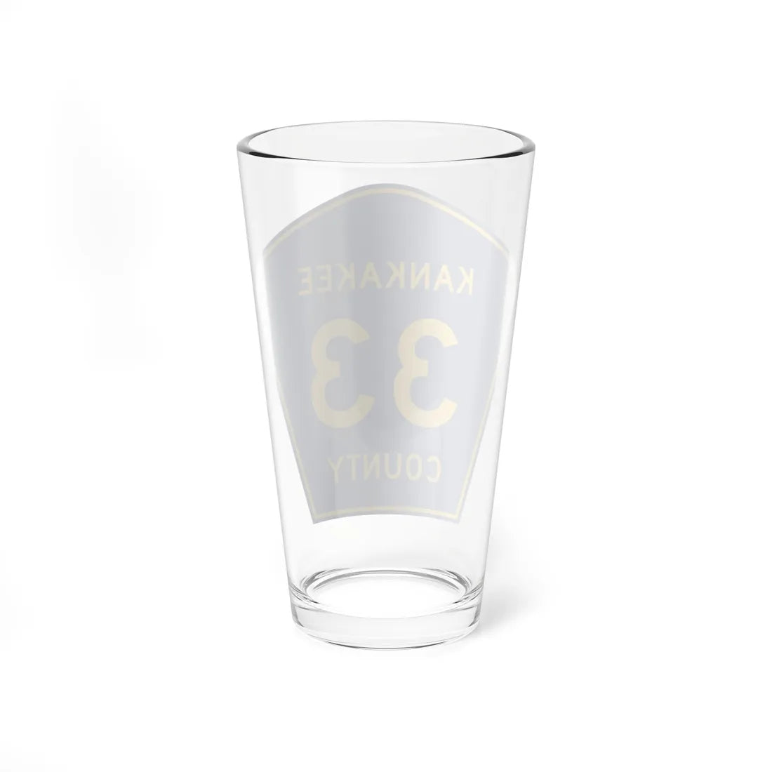 Kankakee County 33 (Illinois) (Road Sign) Pint Glass 16oz - Go Mug Yourself