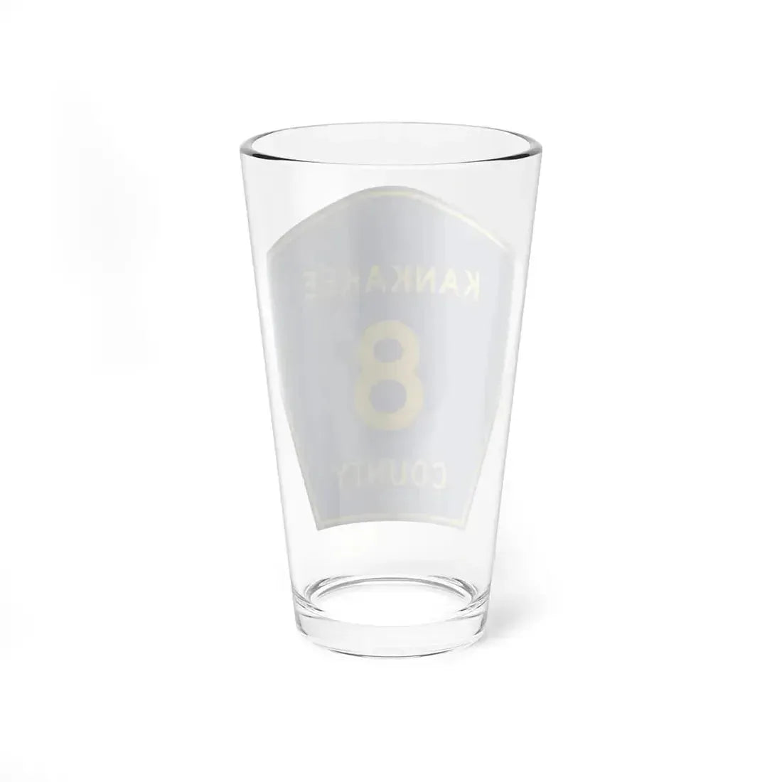 Kankakee County 8 (Illinois) (Road Sign) Pint Glass 16oz - Go Mug Yourself
