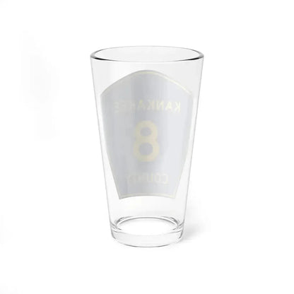 Kankakee County 8 (Illinois) (Road Sign) Pint Glass 16oz - Go Mug Yourself