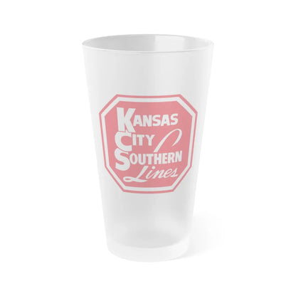 Kansas City South Lines - Frosted Pint Glass 16oz-16oz-Frosted-Go Mug Yourself