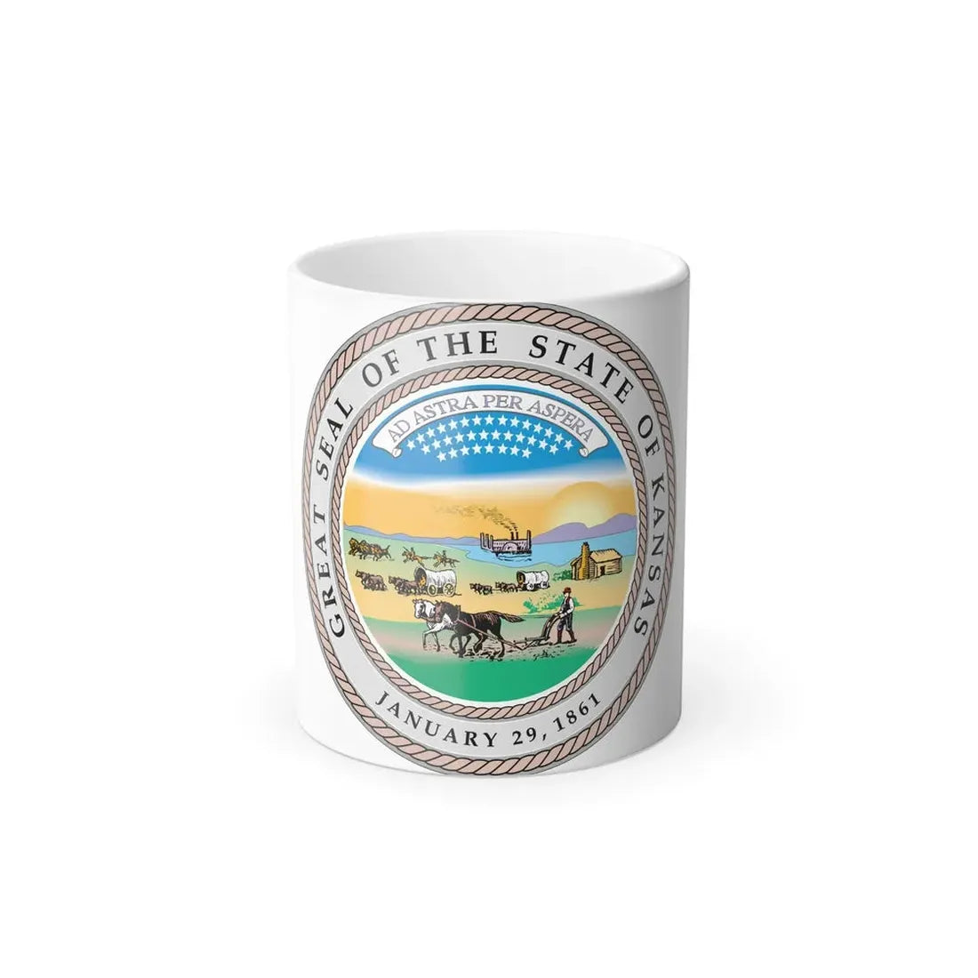 Kansas State Seal - Color Changing Mug 11oz 11oz - Go Mug Yourself