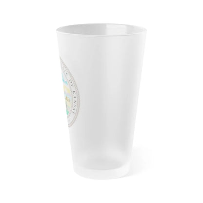 Kansas State Seal - Frosted Pint Glass 16oz-Go Mug Yourself