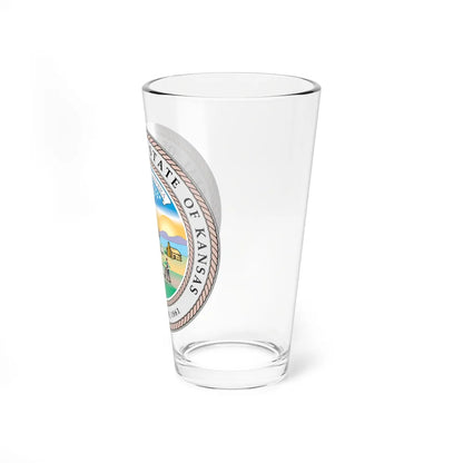 Kansas State Seal - Pint Glass 16oz-Go Mug Yourself