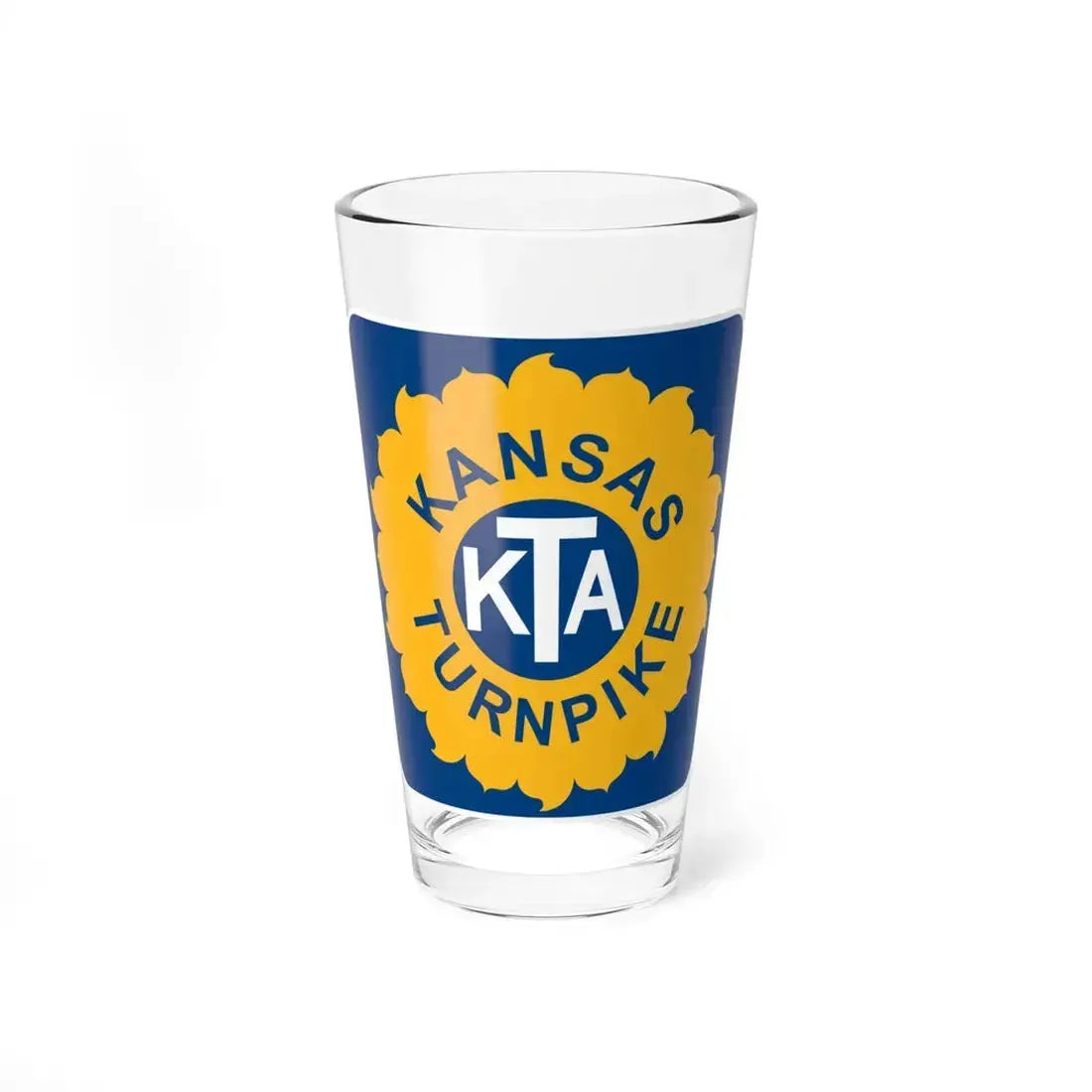 Kansas Turnpike (Kansas) (Road Sign) Pint Glass 16oz 16oz - Go Mug Yourself