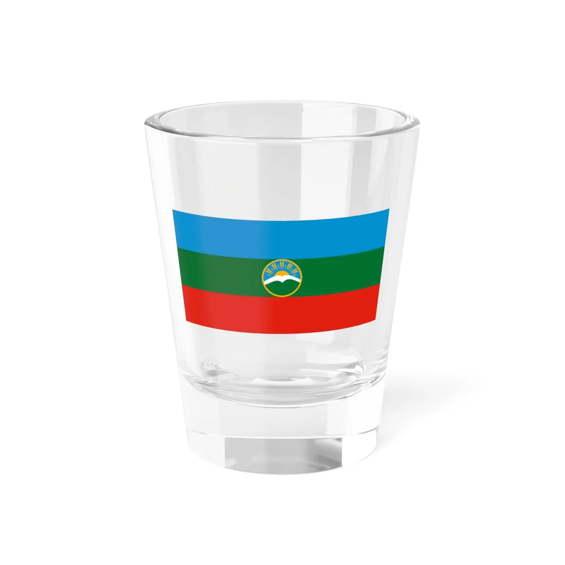 Karachay-Cherkessia flag alternative 2 (Russia) Shot Glass 1.5oz 1.5oz - Go Mug Yourself