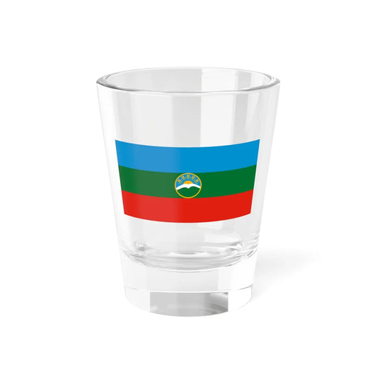 Karachay-Cherkessia flag alternative 2 (Russia) Shot Glass 1.5oz 1.5oz - Go Mug Yourself
