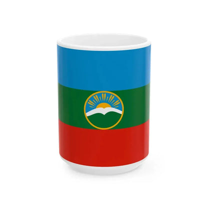 Karachay-Cherkessia flag alternative 2 (Russia) White Coffee Mug 15oz - Go Mug Yourself