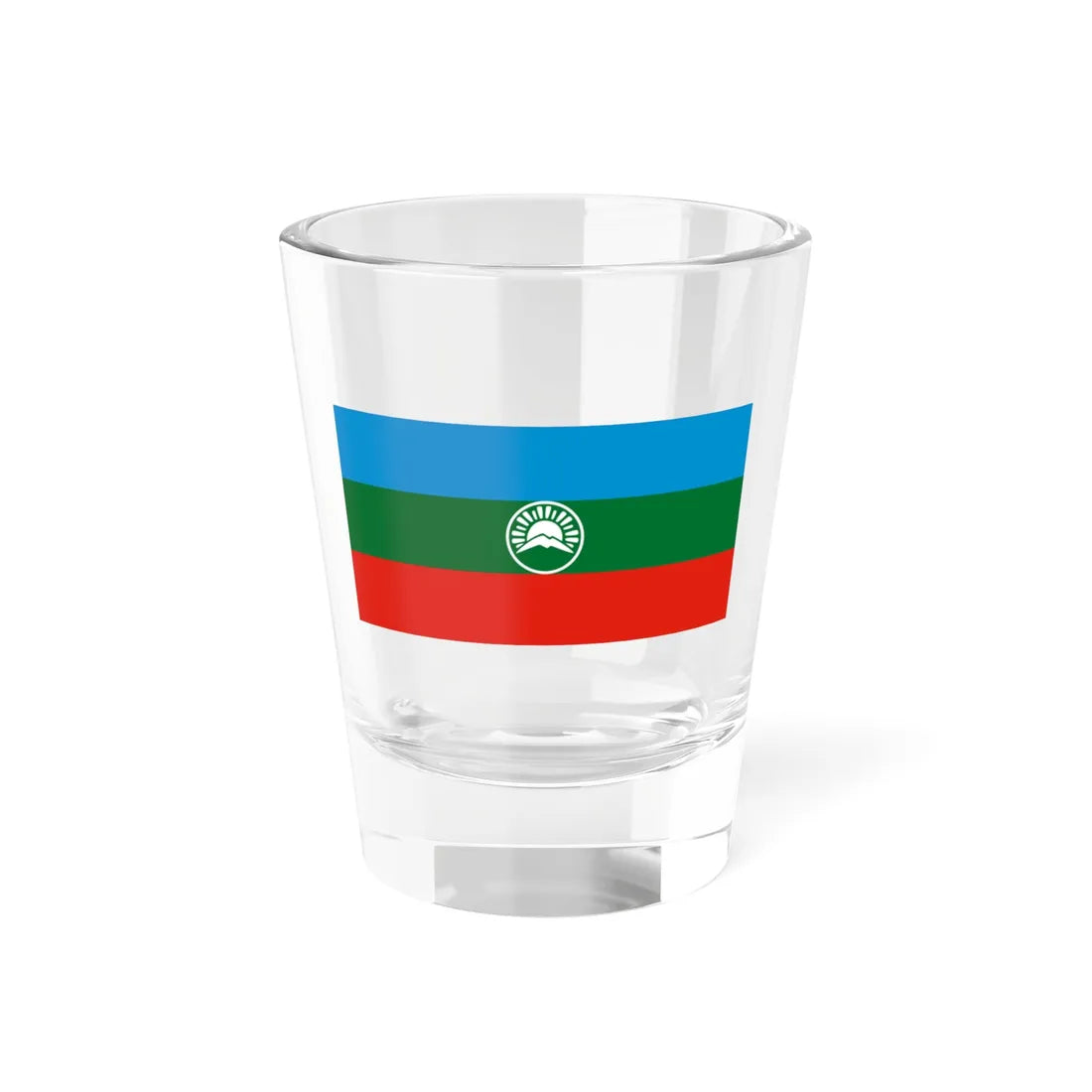 Karachay-Cherkessia flag alternative (Russia) Shot Glass 1.5oz 1.5oz - Go Mug Yourself