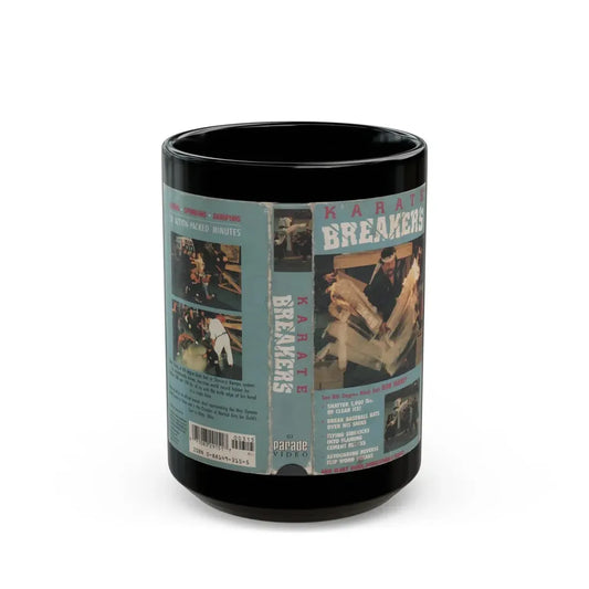 KARATE BREAKERS (VHS COVER) - Black Coffee Mug 15oz - Go Mug Yourself