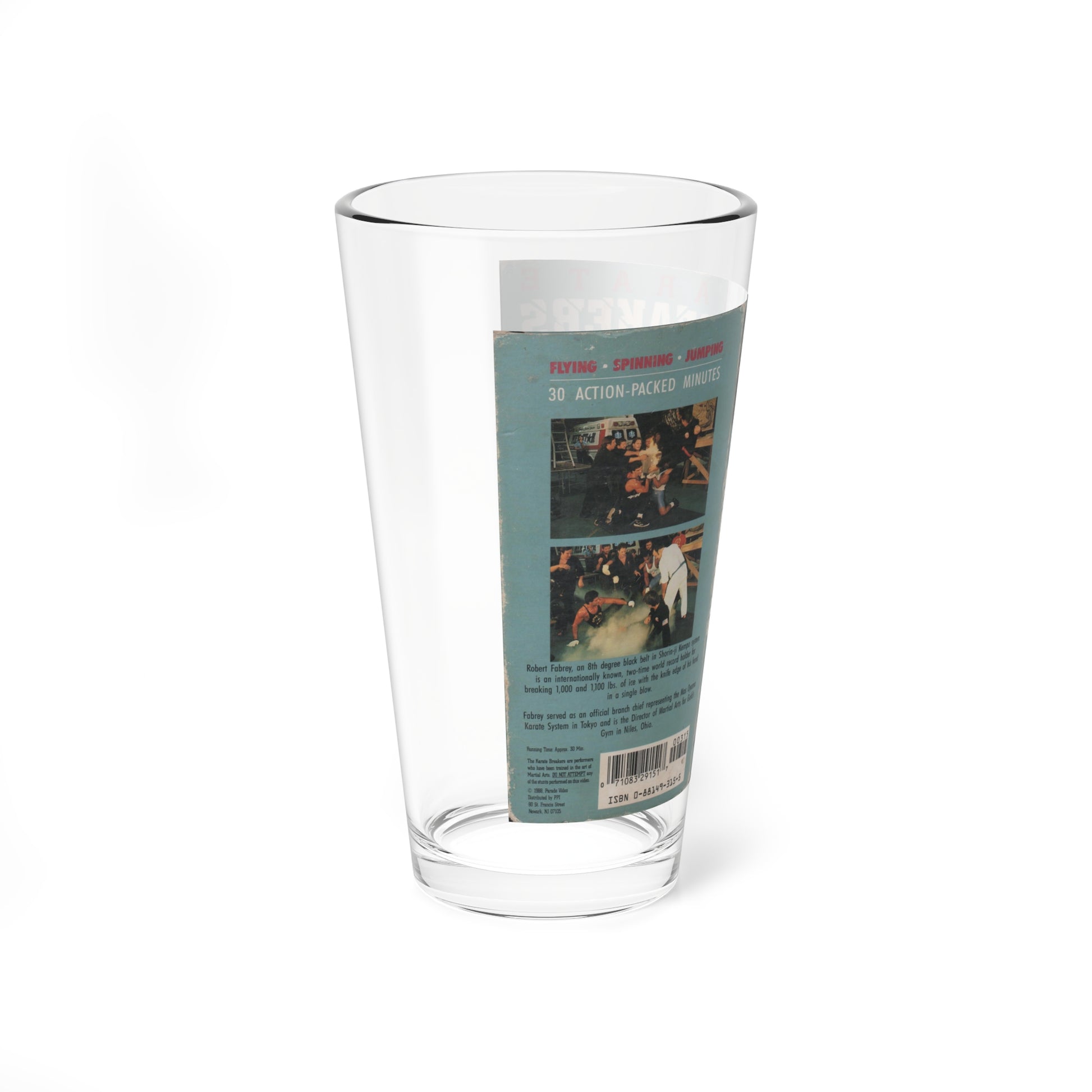 KARATE BREAKERS (VHS COVER) Pint Glass 16oz-Go Mug Yourself