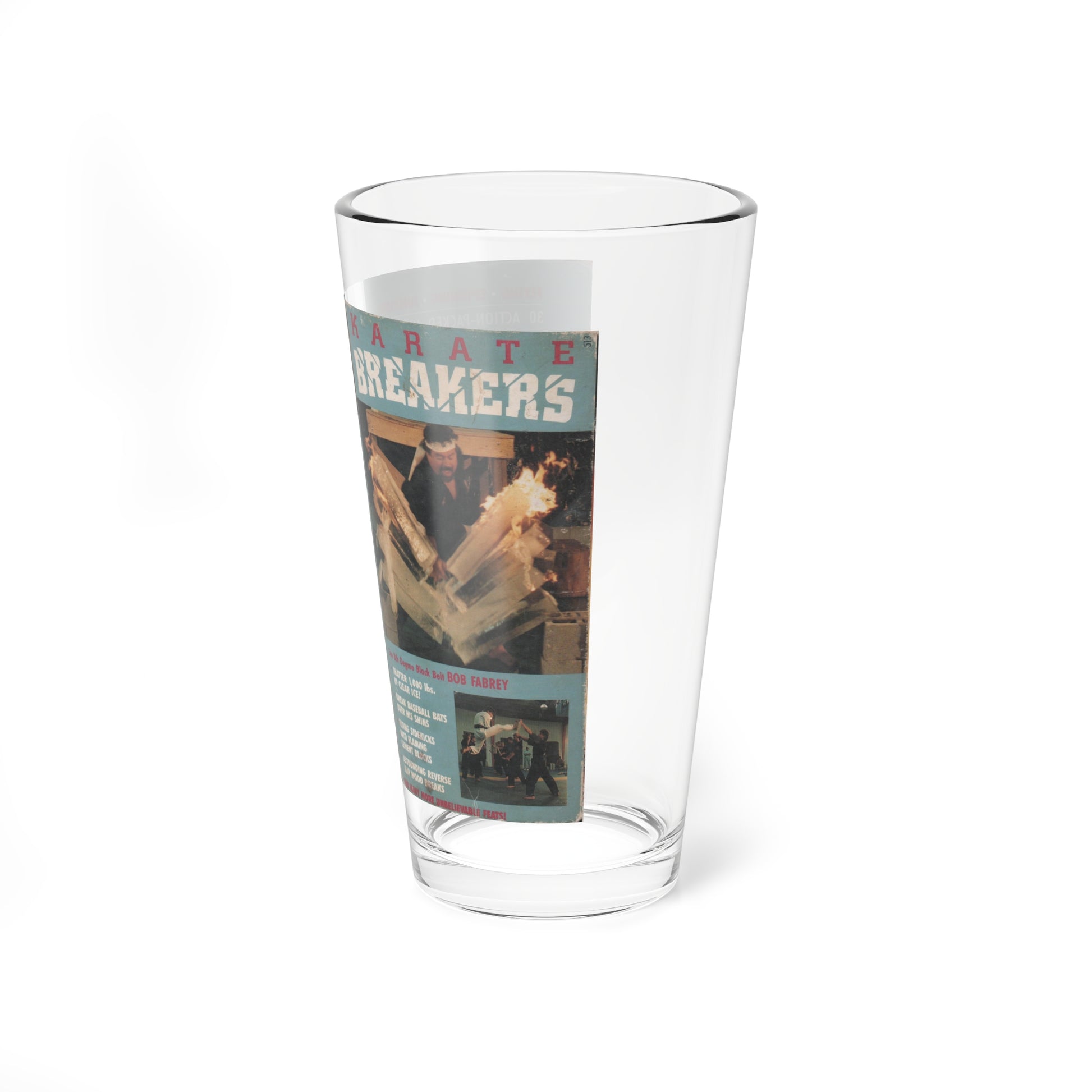 KARATE BREAKERS (VHS COVER) Pint Glass 16oz-Go Mug Yourself