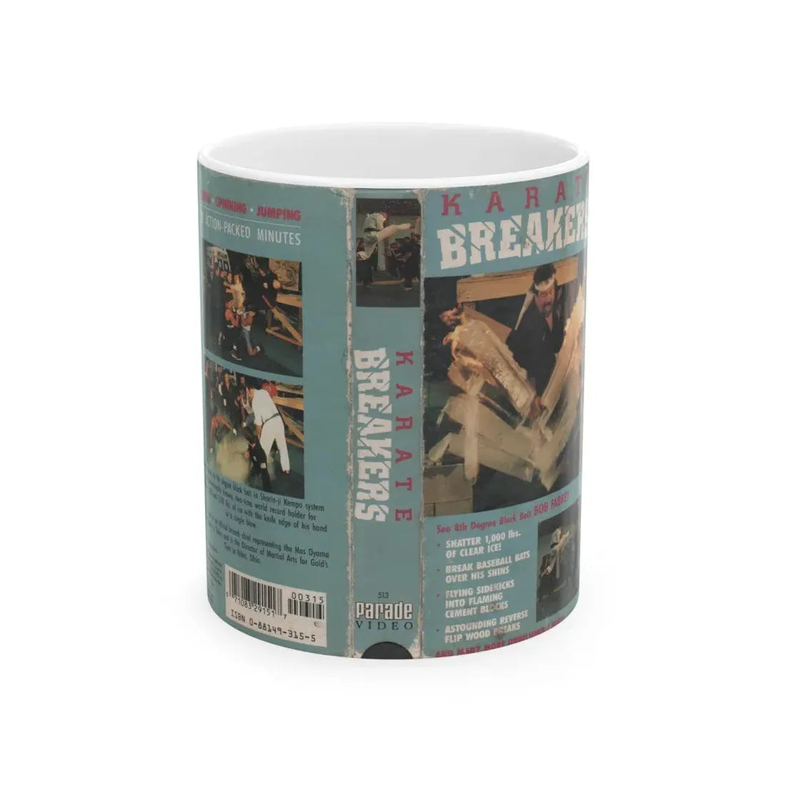 KARATE BREAKERS (VHS COVER) - White Coffee Mug 11oz - Go Mug Yourself