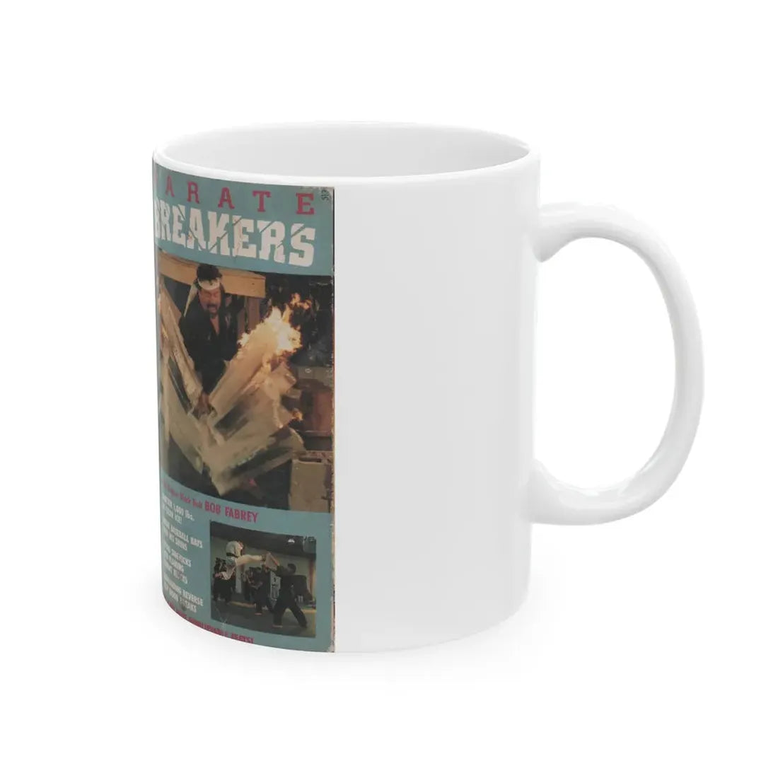 KARATE BREAKERS (VHS COVER) - White Coffee Mug - Go Mug Yourself
