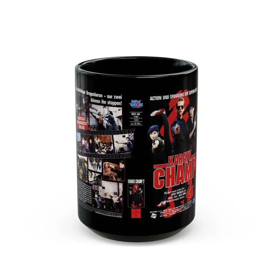 KARATE CHAMP 2 (VHS COVER) - Black Coffee Mug 15oz - Go Mug Yourself