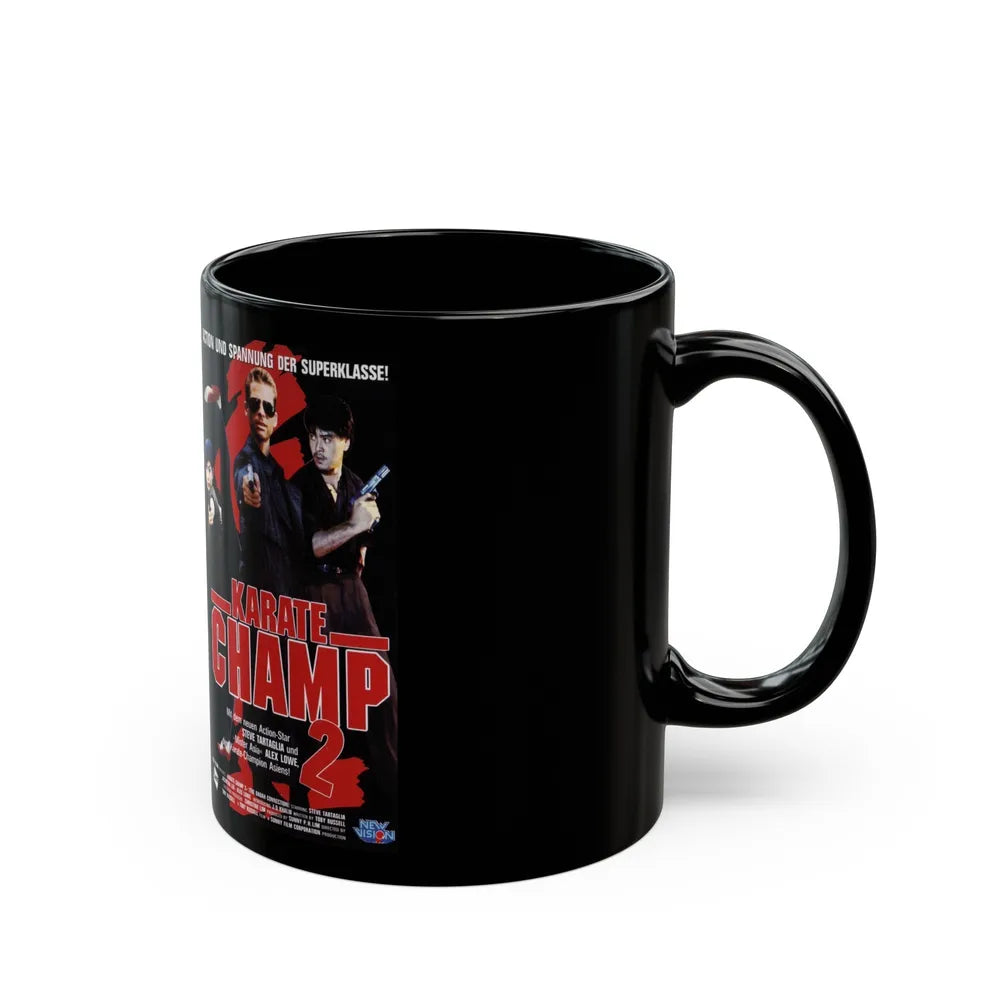 KARATE CHAMP 2 (VHS COVER) - Black Coffee Mug-Go Mug Yourself