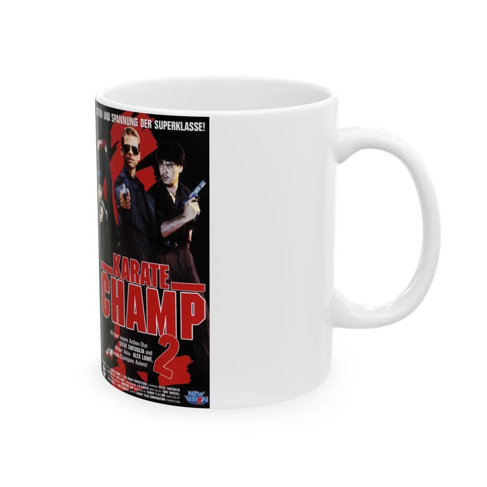 KARATE CHAMP 2 (VHS COVER) - White Coffee Mug-Go Mug Yourself