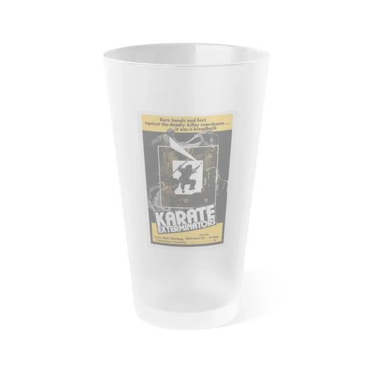 KARATE EXTERMINATORS 1981 Movie Poster - Frosted Pint Glass 16oz 16oz Frosted - Go Mug Yourself