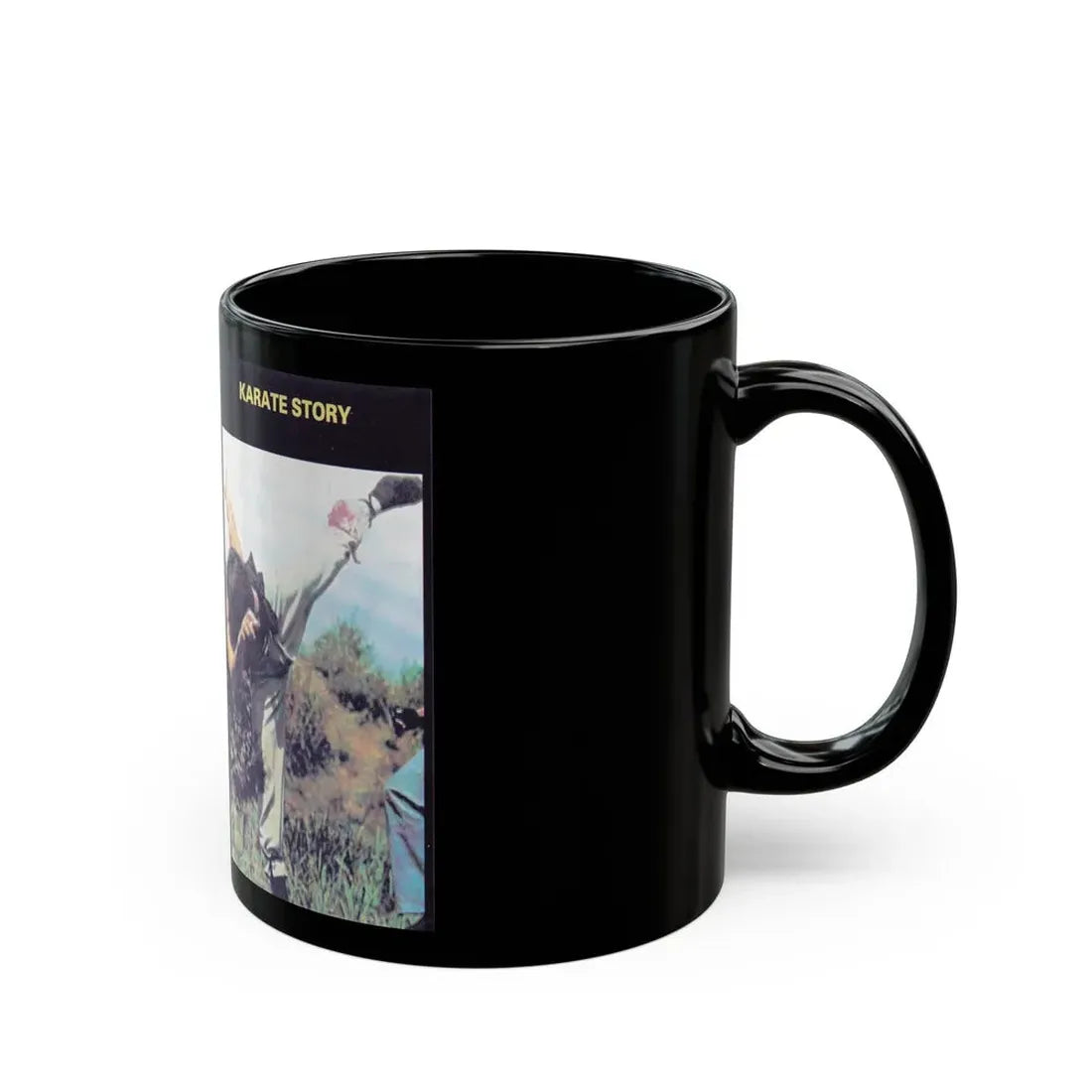 KARATE STORY (VHS COVER) - Black Coffee Mug - Go Mug Yourself