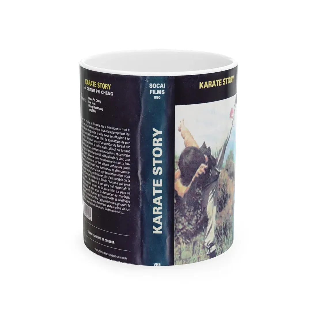 KARATE STORY (VHS COVER) - White Coffee Mug 11oz - Go Mug Yourself