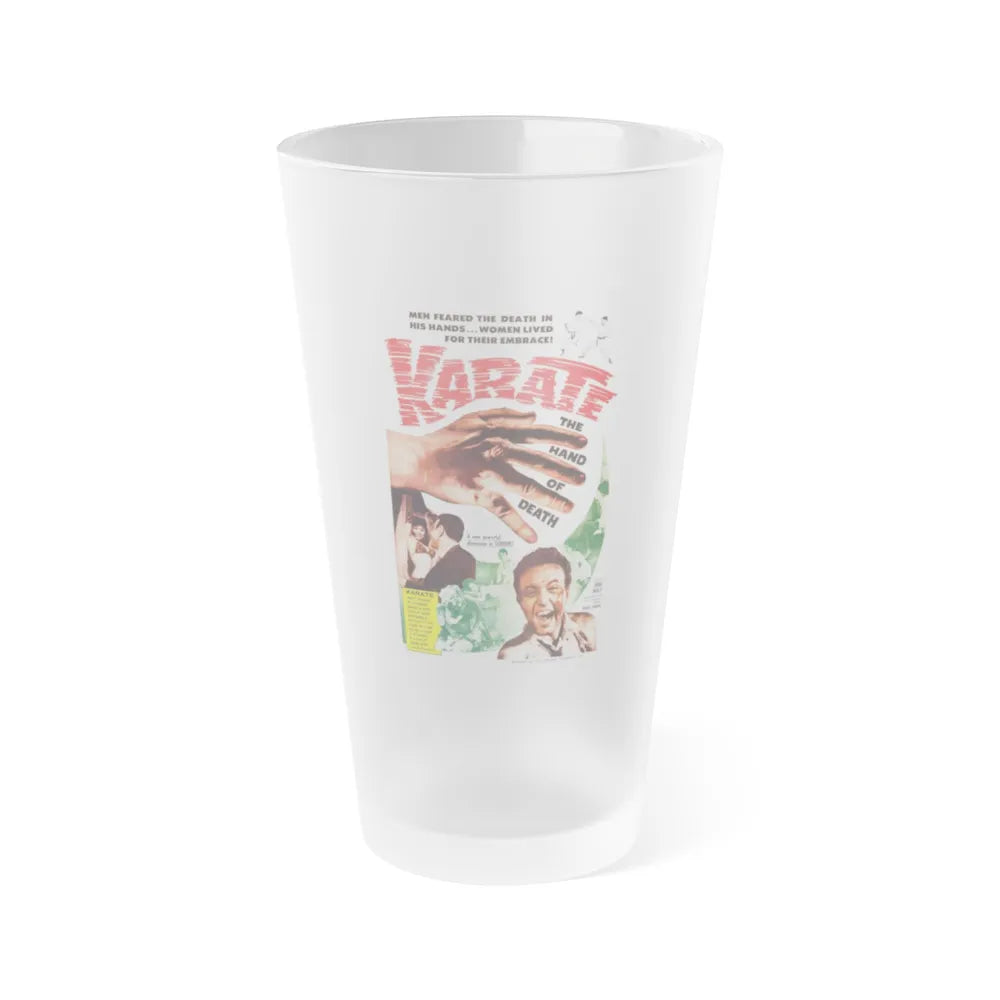 KARATE THE HAND OF DEATH 1961 Movie Poster - Frosted Pint Glass 16oz-16oz-Frosted-Go Mug Yourself