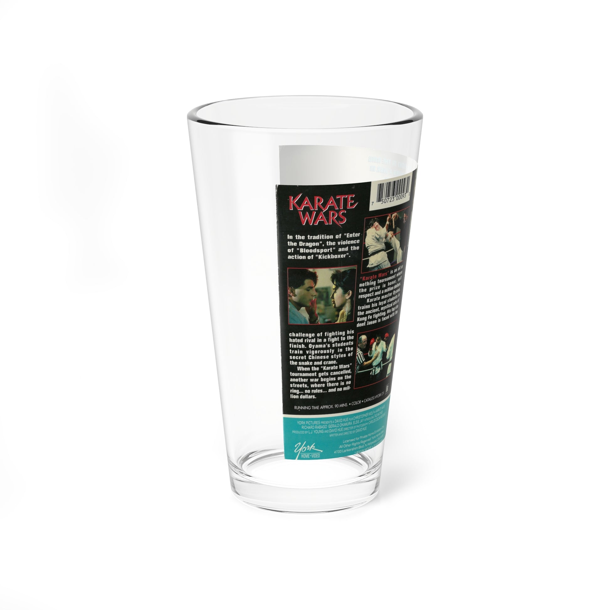 KARATE WARS (VHS COVER) Pint Glass 16oz-Go Mug Yourself